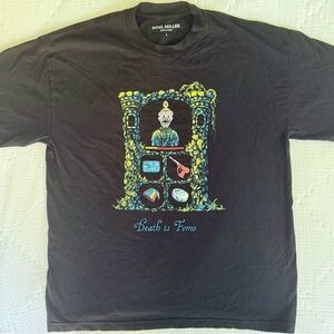 Noel Miller Death is FOMO Graphic T-Shirt Black Size L Comedy YouTuber Tee